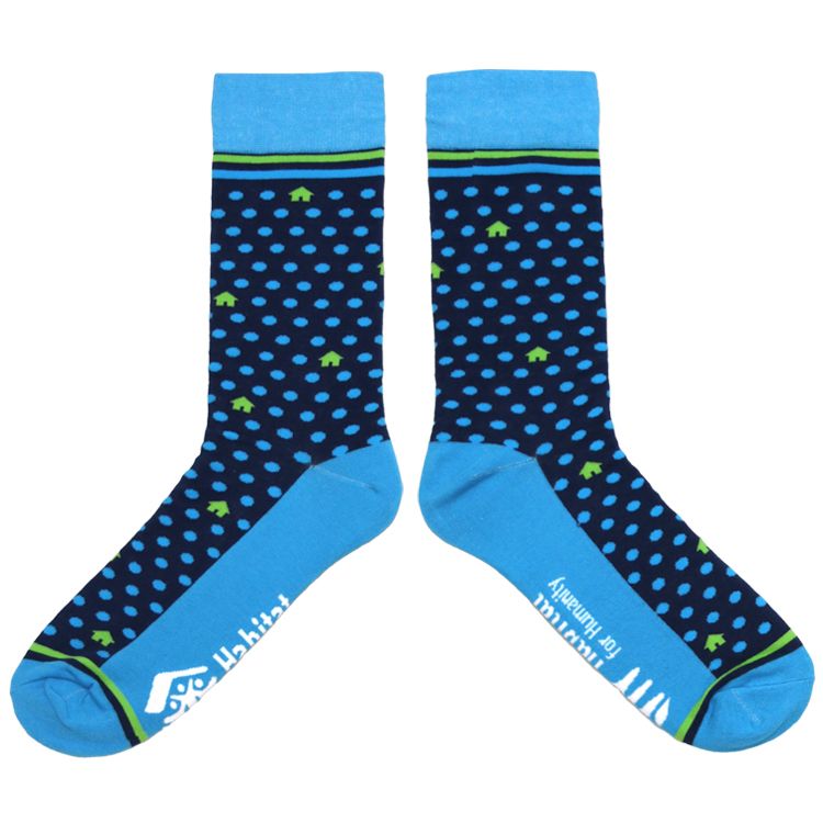 Polka Dot Cotton Crew Socks