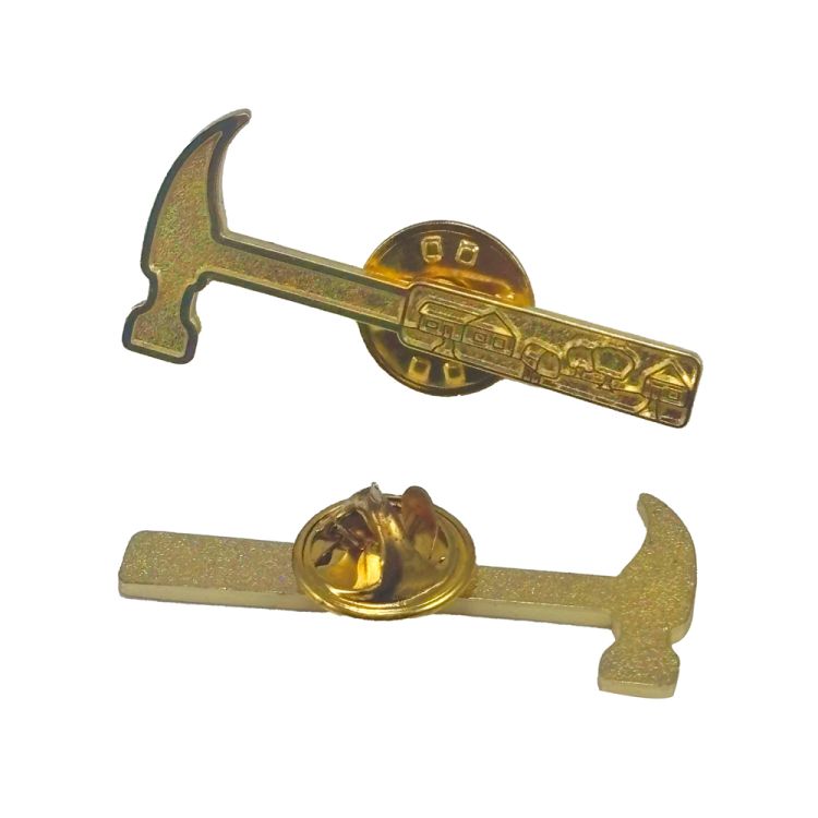 Gold Hammer Lapel Pin