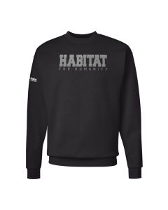 Raised Block Letter Crewneck Sweatshirt